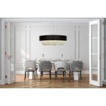 Searchlight GLAMOUR Kroonluchter 8 Lichts Kristal Zwart-31498