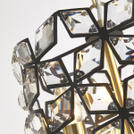 Searchlight IRIS Hanglamp 2 Lichts Kristal Zwart Messing-31427