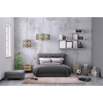 Searchlight IRIS Hanglamp 5 Lichts Kristal Zwart Messing-31403