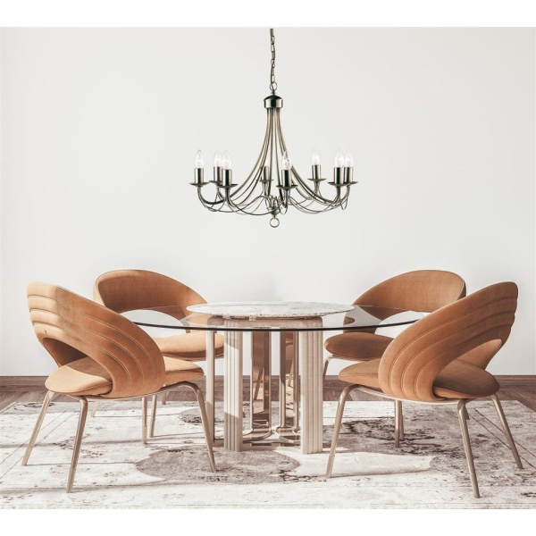 Searchlight MAYPOLE Kroonluchter 8 Lichts Brons-31333