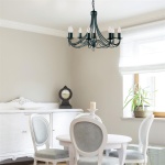 Searchlight MAYPOLE Kroonluchter 8 Lichts Zwart-31301