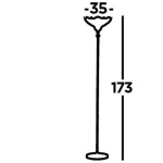 Searchlight DRAGONFLY Vloerlamp Antiek Messing-31391