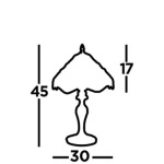 Searchlight DRAGONFLY Tafellamp Antiek Messing-31395