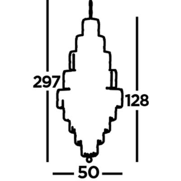 Searchlight EMPIRE Kroonluchter 13 Lichts Kristal Champagne-31540