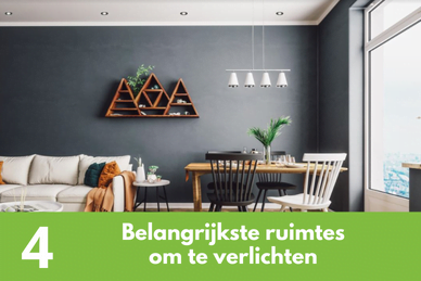 Moderne hanglamp met drie lichtpunten boven houten eettafel in woonkamer
