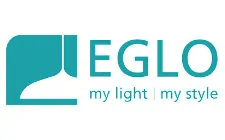 EGLO logo met turquoise lampicoon en slogan my light my style