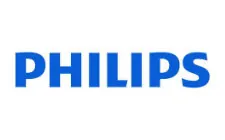 Philips logo in blauwe hoofdletters
