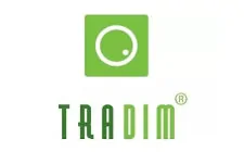 Tradim logo in groen met ronde vorm en bedrijfsnaam eronder