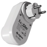 Witte Zigbee stekkerdimmer EcoDim voor LED verlichting 0-100W