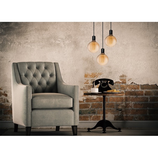 SPL E27 Vintage Globe 125 3,5W Flame Goud Dimbaar-31591