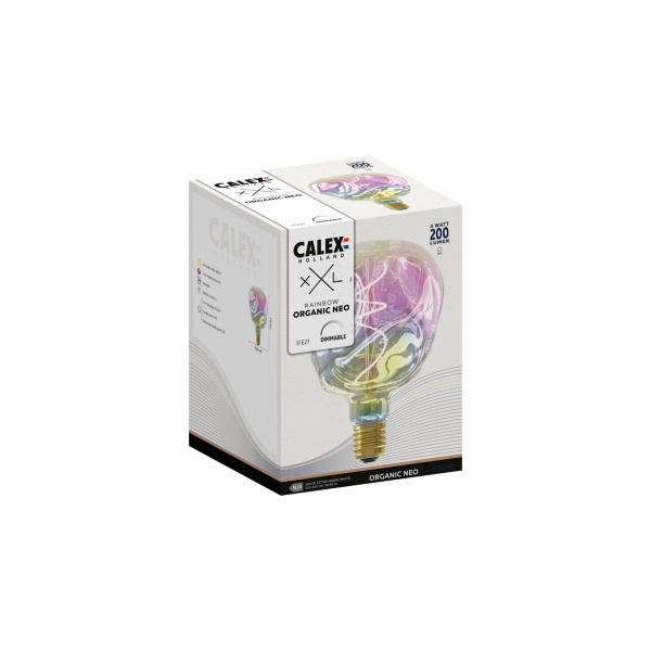 Productverpakking van Calex XXL Organic Neo Rainbow LED lamp E27.