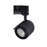 Zwarte Kanlux ATL3 GU10 railspot, 3-fase, kantelbaar