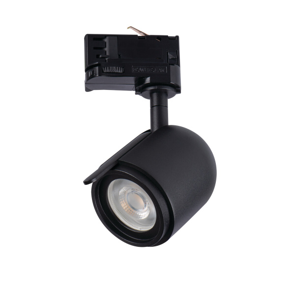 Zwarte Kanlux ATL3 GU10 railspot, 3-fase, kantelbaar