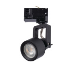 Zwarte Kanlux railspot GU10, kantelbaar, 3 fase.
