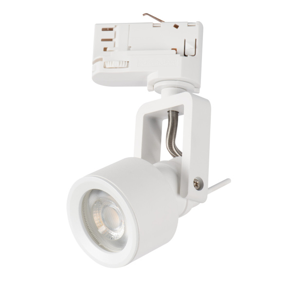 Witte Kanlux railspot GU10, kantelbaar, 3 fase.