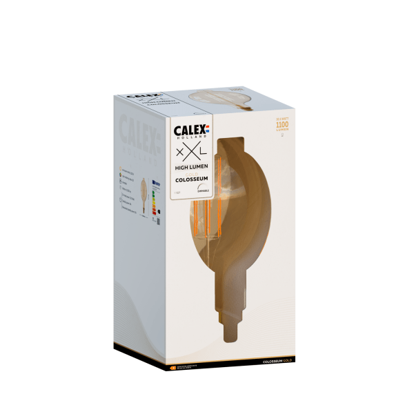 Calex Colosseum E27 LED lamp goudkleurig dimbaar 10,5 watt