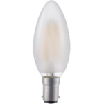 SPL Ba15d Kaarslamp 4W Extra warmwit Frosted Dimbaar