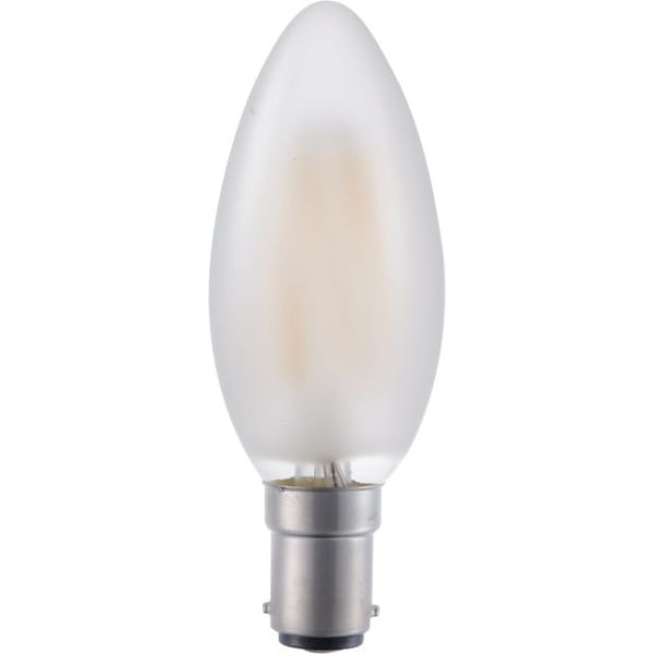 SPL Ba15d Kaarslamp 4W Extra warmwit Frosted Dimbaar