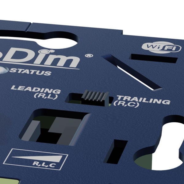 WiFi LED dimmer inbouw blauw met schakelaars voor fase instelling