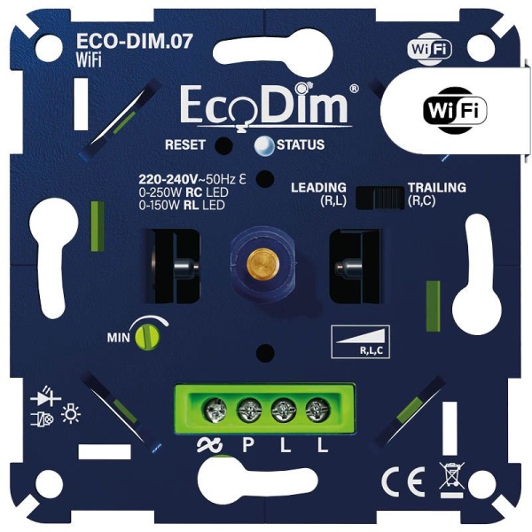 WiFi LED Dimmer Inbouw 0-250W - EcoDim