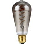 LED Edison lamp E27 smoke glas met spiraal filament