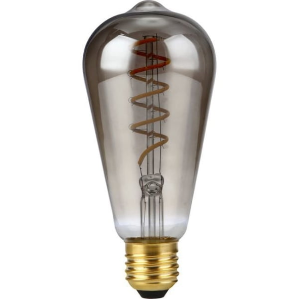 LED Edison lamp E27 smoke glas met spiraal filament