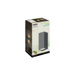 Grijze Calex buitenwandlamp up en downlight voor twee GU10 fittingen