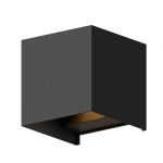 Calex Wandlamp Buiten Up and Downlight Kubus Zwart Warmwit