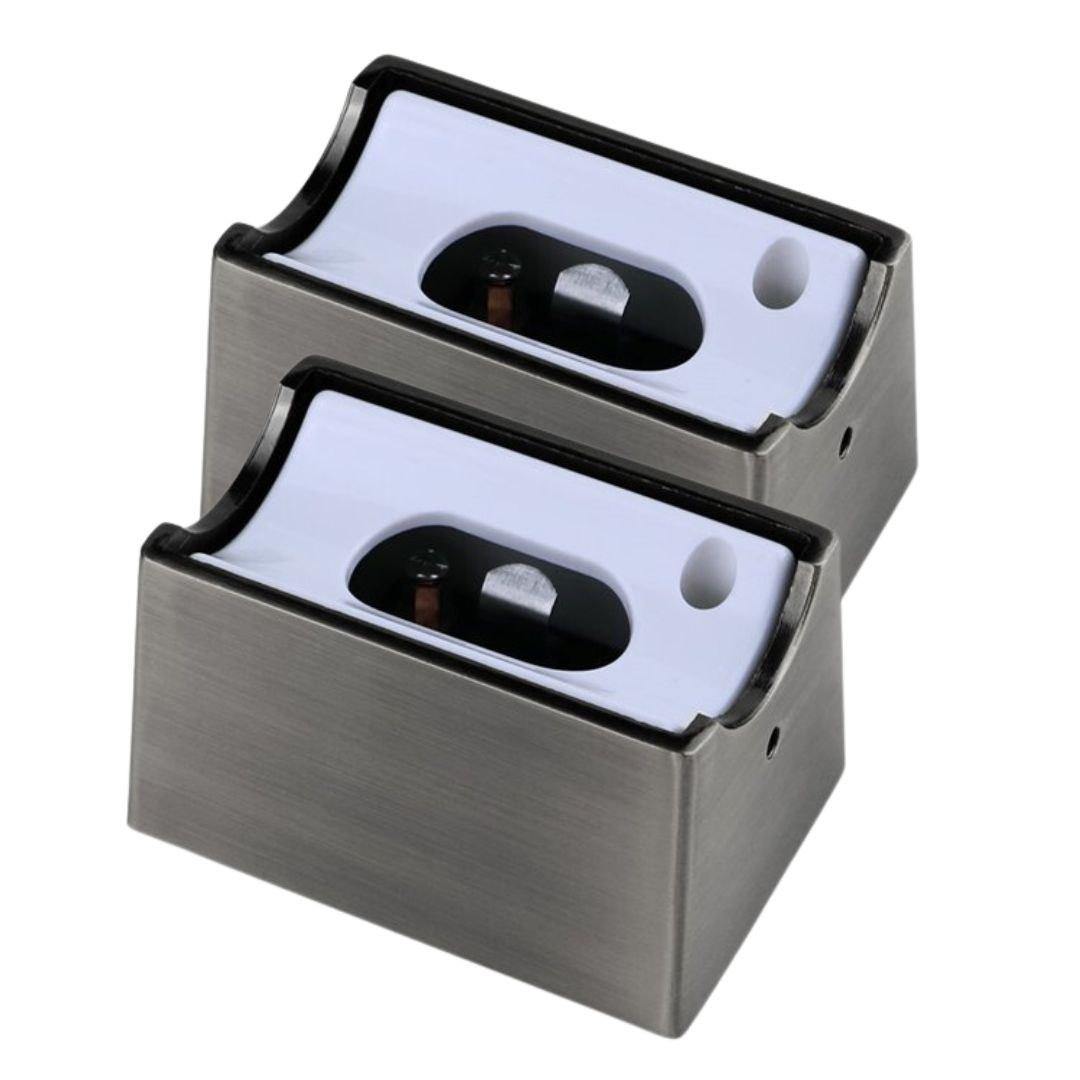 S14s Lamphouder Chroom geborsteld 2 stus LED S14s Lampfitting Chroom Geborsteld Metaal 2 Stuks - SPL