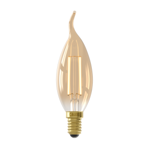 Calex E14 Kaarslamp Tip 3,5W Flame Goud Dimbaar