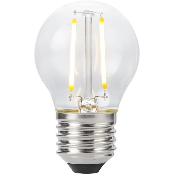 Heldere LED kogellamp E27 fitting 2W extra warmwit dimbaar