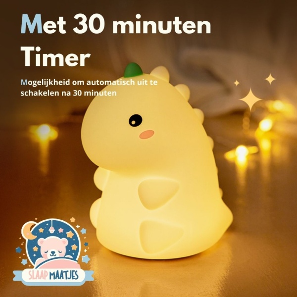 Kinder Nachtlampje Dinosaurus met Aanraaksensor - Slaap Maatjes - Afbeelding 6