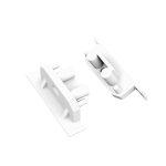 Witte kunststof eindkapset Groove 10 twee stuks