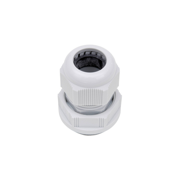 Witte kabelwartel van polyamide met schroefdraad M20x1.5