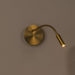 Gouden verstelbare bedlamp met magnetische arm en warm licht