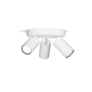 Philips Plafondspot 3 Lichts Rond Badkamer Wit - IDRIS