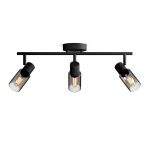 Philips PALMS Plafondspot 3 Lichts Zwart Met Gerookt Glas