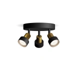 Philips CONDUIT Plafondspot 3 Lichts Rond Zwart Goud