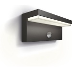 Zwarte Philips wandlamp met sensor en warmwit LED lichtstrip