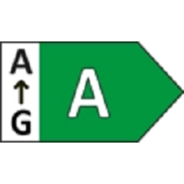 Energielabel met groene balk en klasse A aanduiding.
