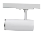 Witte railspot met zilveren ring voor 1-fase railsysteem