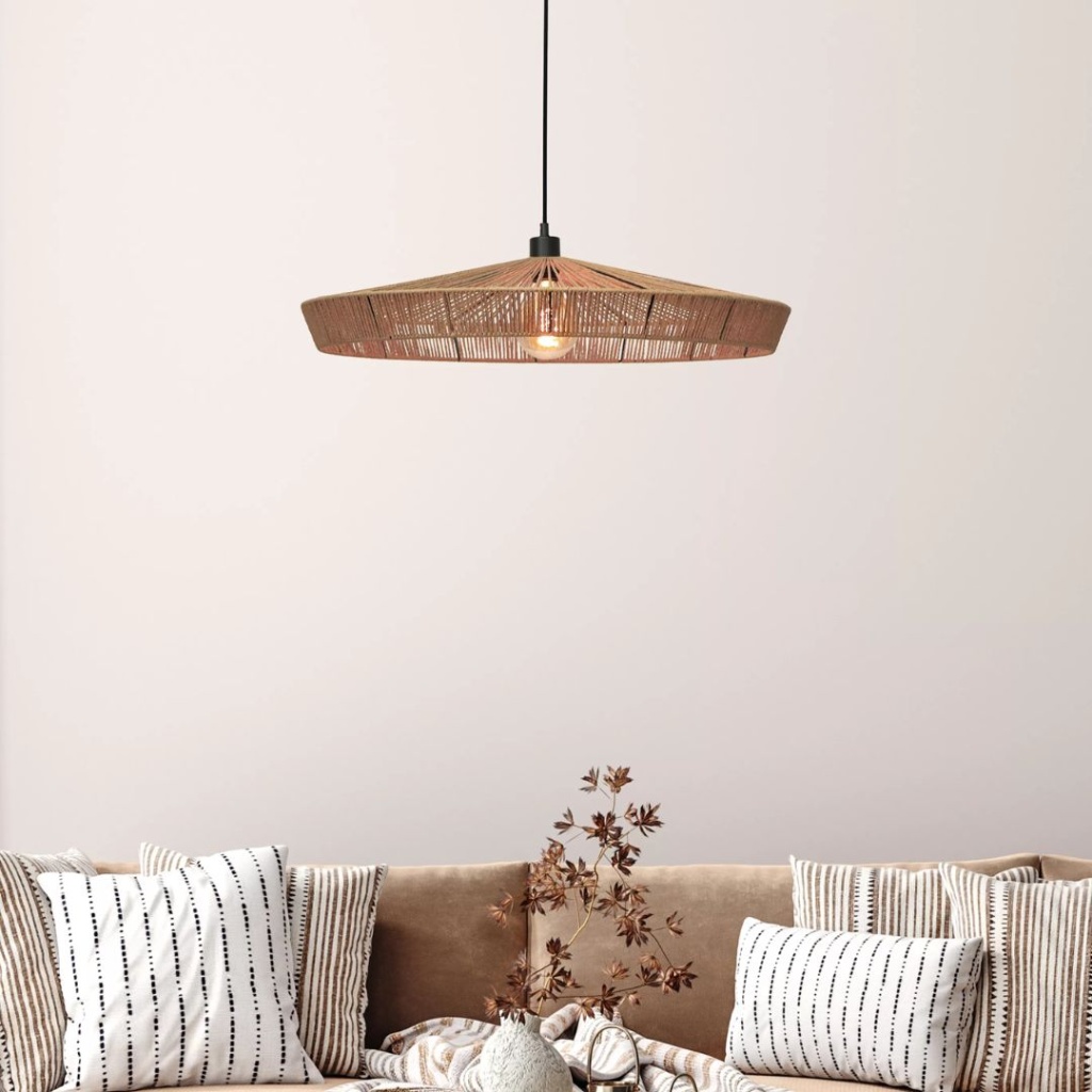 Hanglamp Rotan Naturel 70CM YUNKAI - Lucide