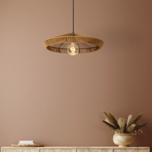 Hanglamp Rotan Naturel 50CM YUNKAI - Lucide