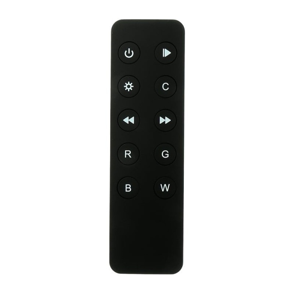 50-100003_afstandsbediening (1) Zwarte LED strip afstandsbediening met kleur- en functietoetsen