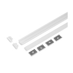 LED profiel set inbouw aluminium wit met diffuser en montageclips