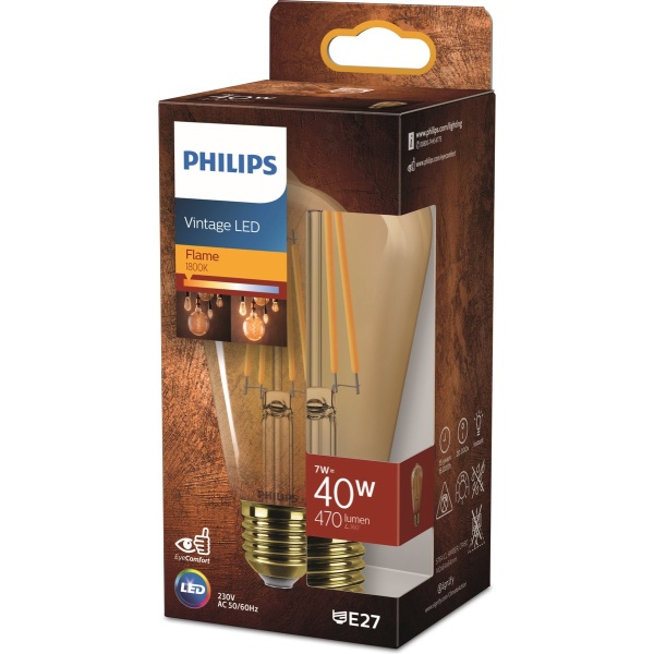 619x1200 (1) Philips E27 LED lamp vintage Edison 7W amber glas