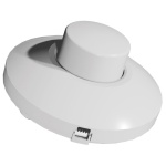 Witte vloerdimmer voor LED verlichting met ronde draaiknop 0-50W