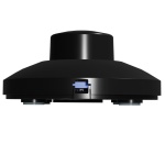 Zwarte vloerdimmer voor LED verlichting met knop en blauwe aansluiting