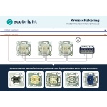 Aansluitschema kruisschakeling met drie impulsdrukkers en Zigbee dimmer module