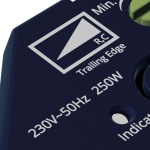 Zigbee LED dimmer module 250W zwart met aanduiding 230V 50Hz